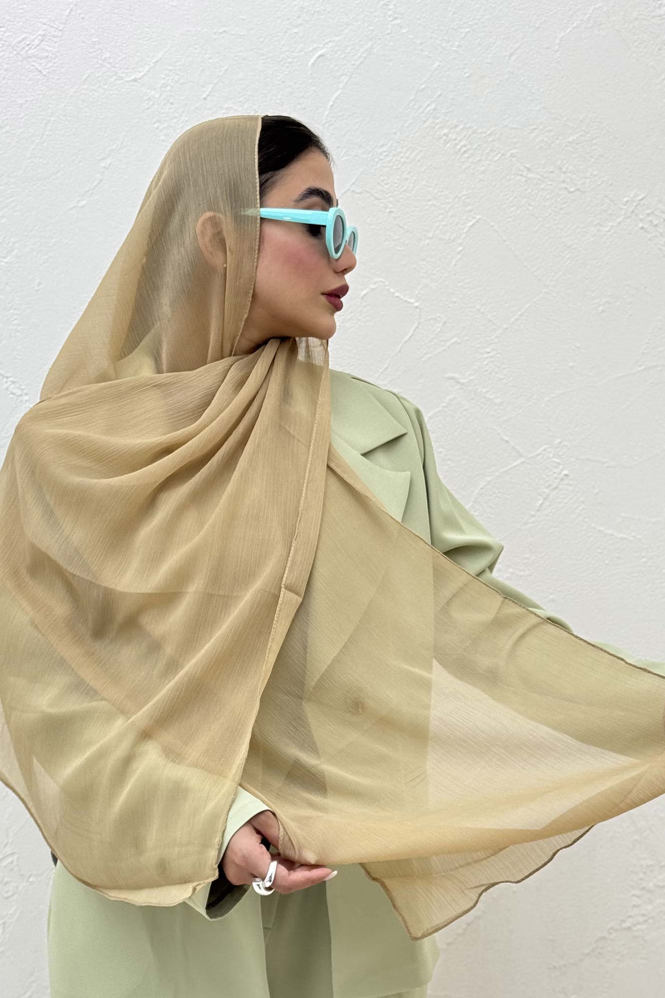 شال ساده حریر