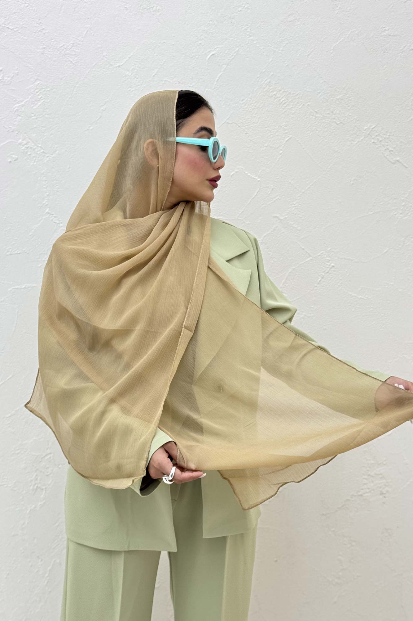 شال ساده حریر