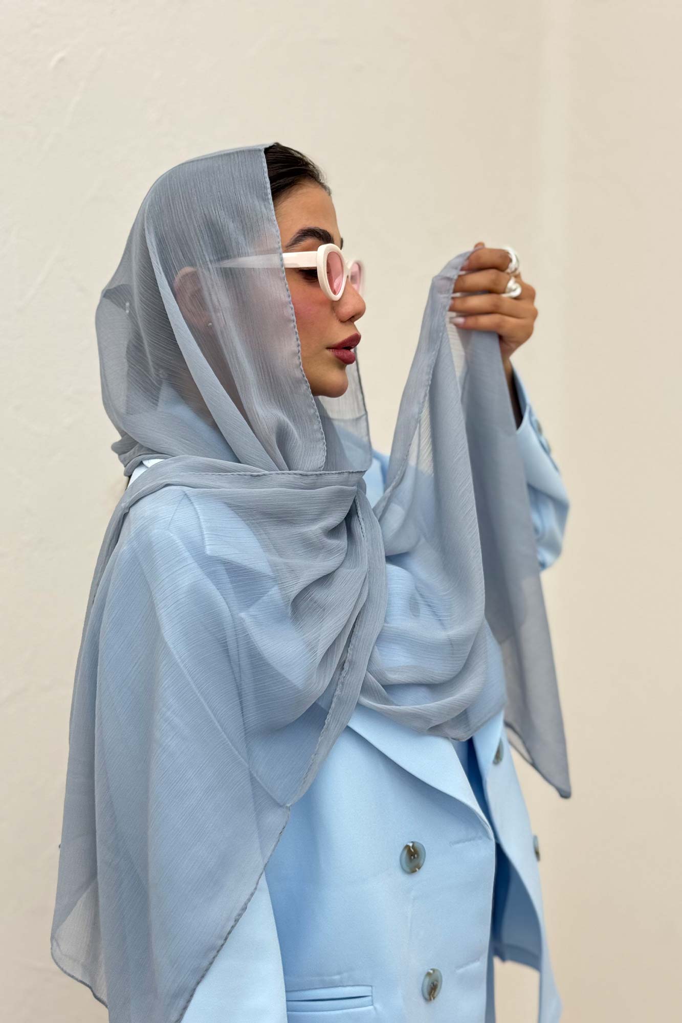 شال ساده حریر