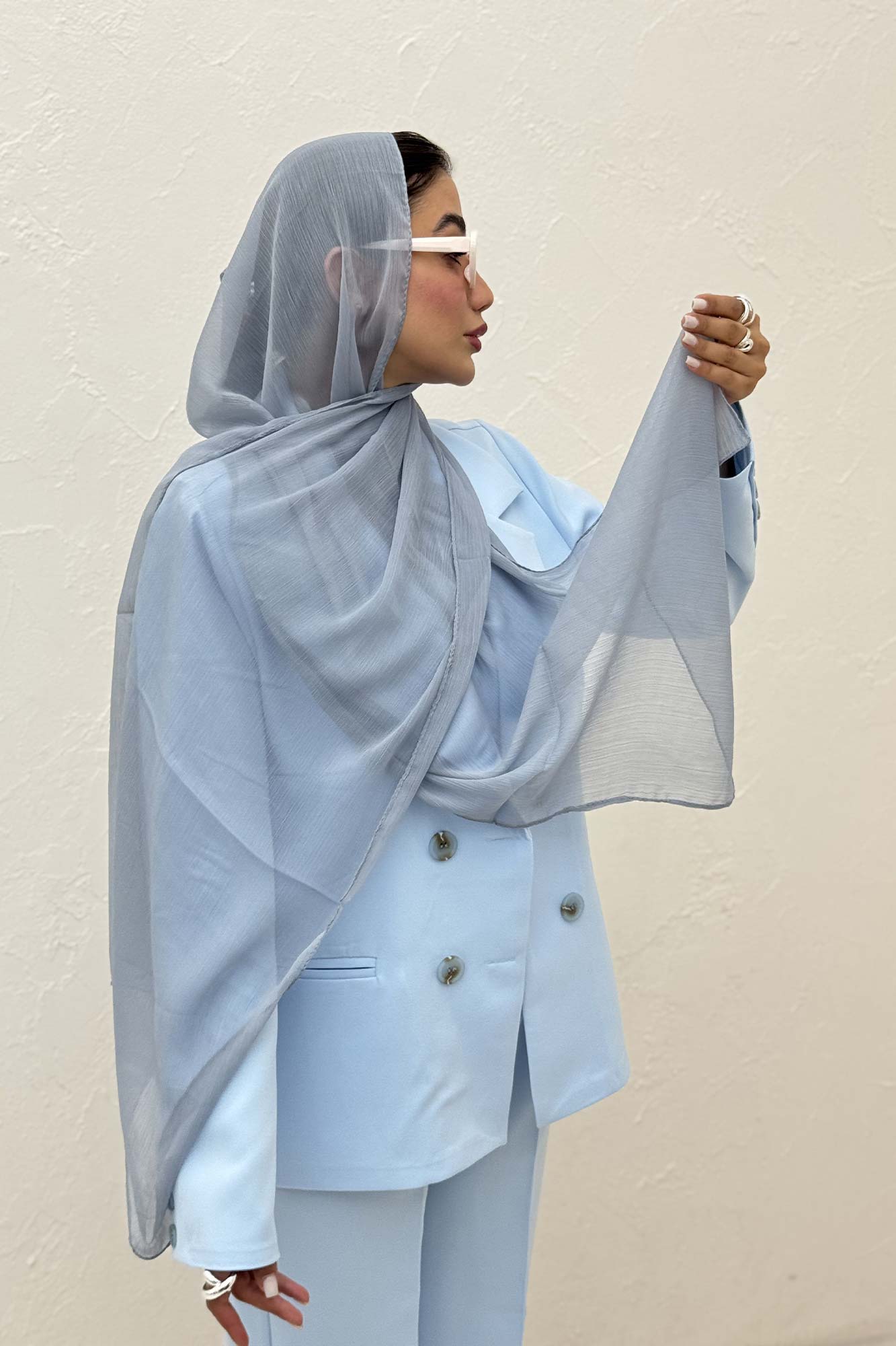 شال ساده حریر