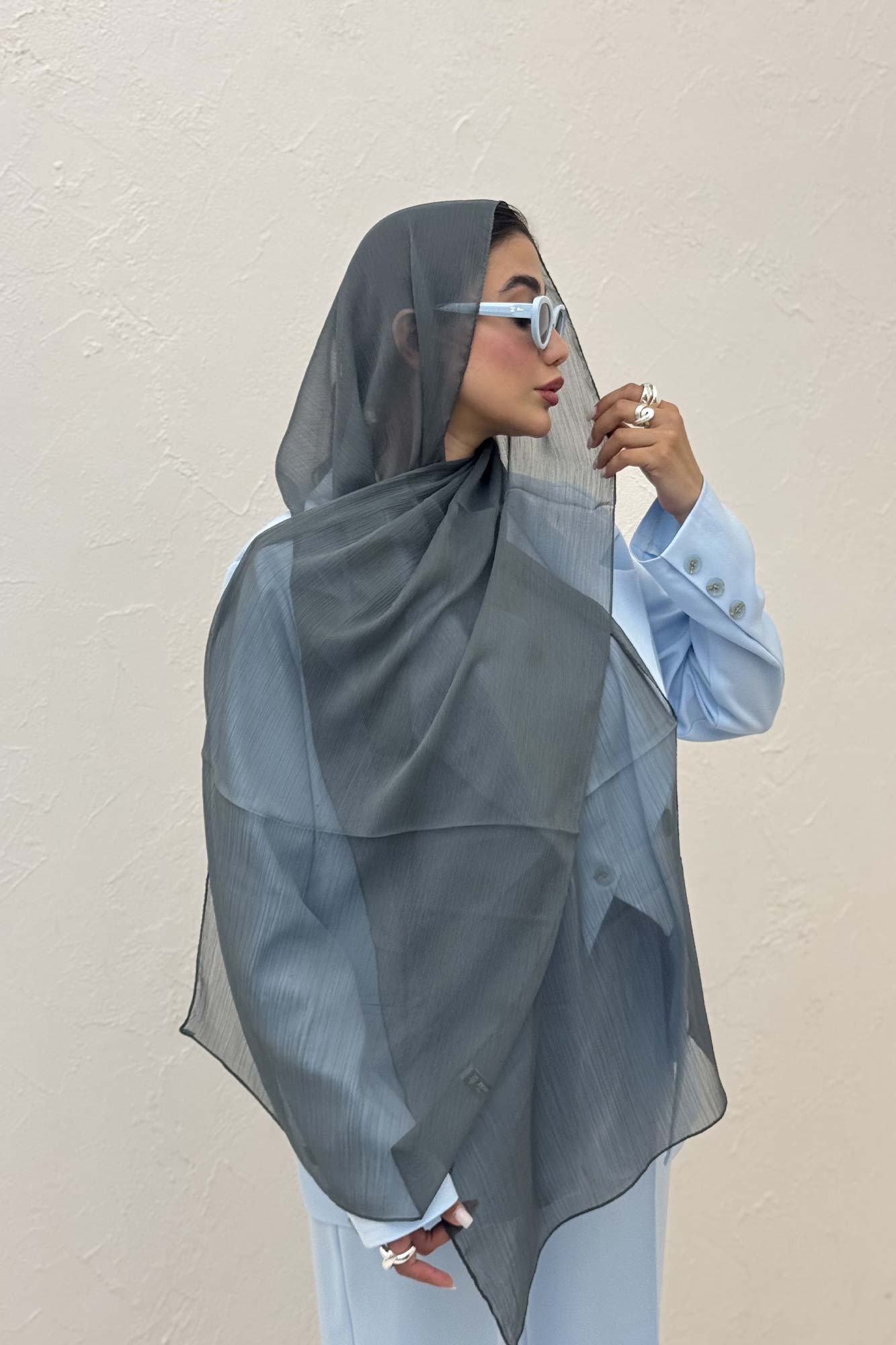 شال ساده حریر