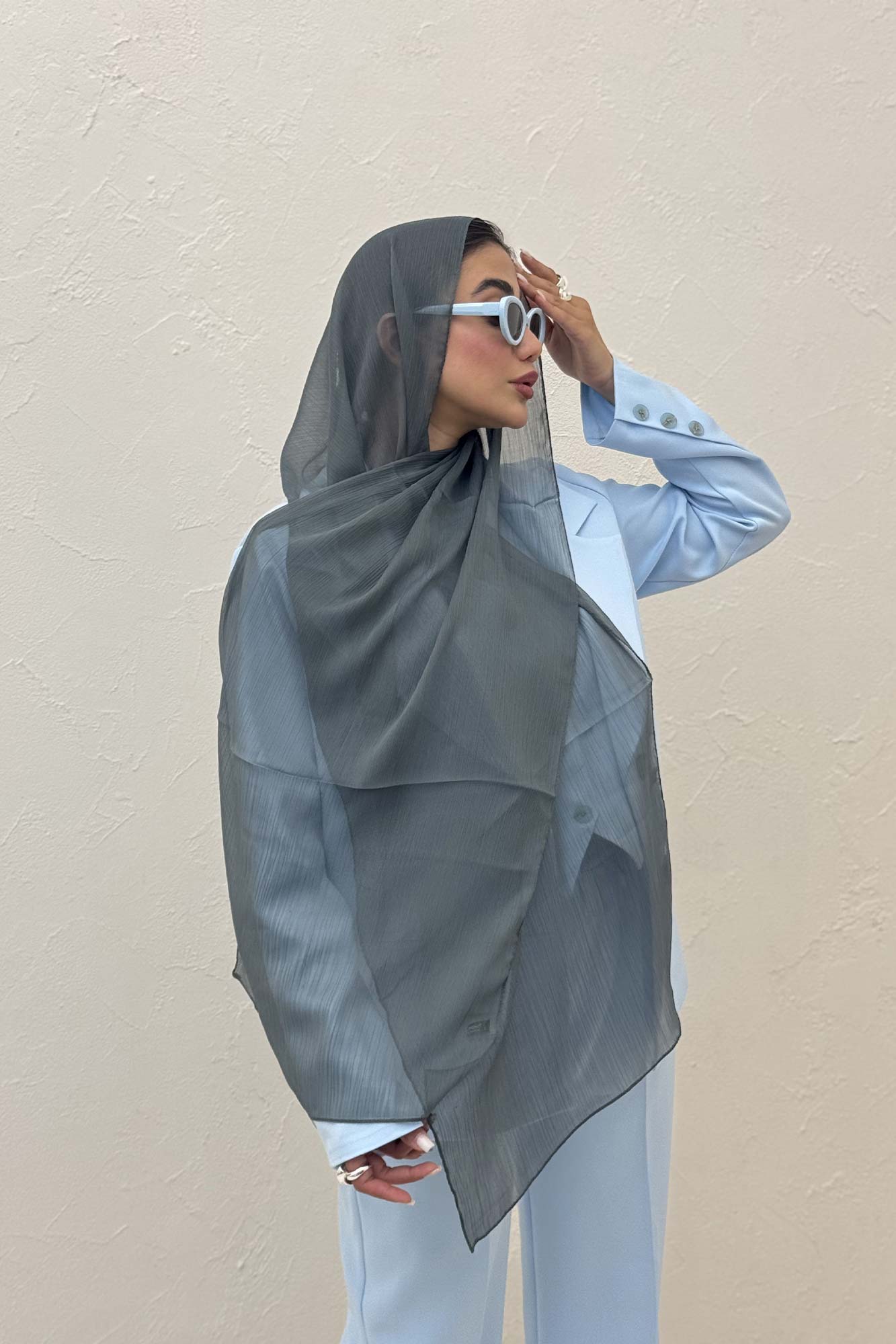 شال ساده حریر