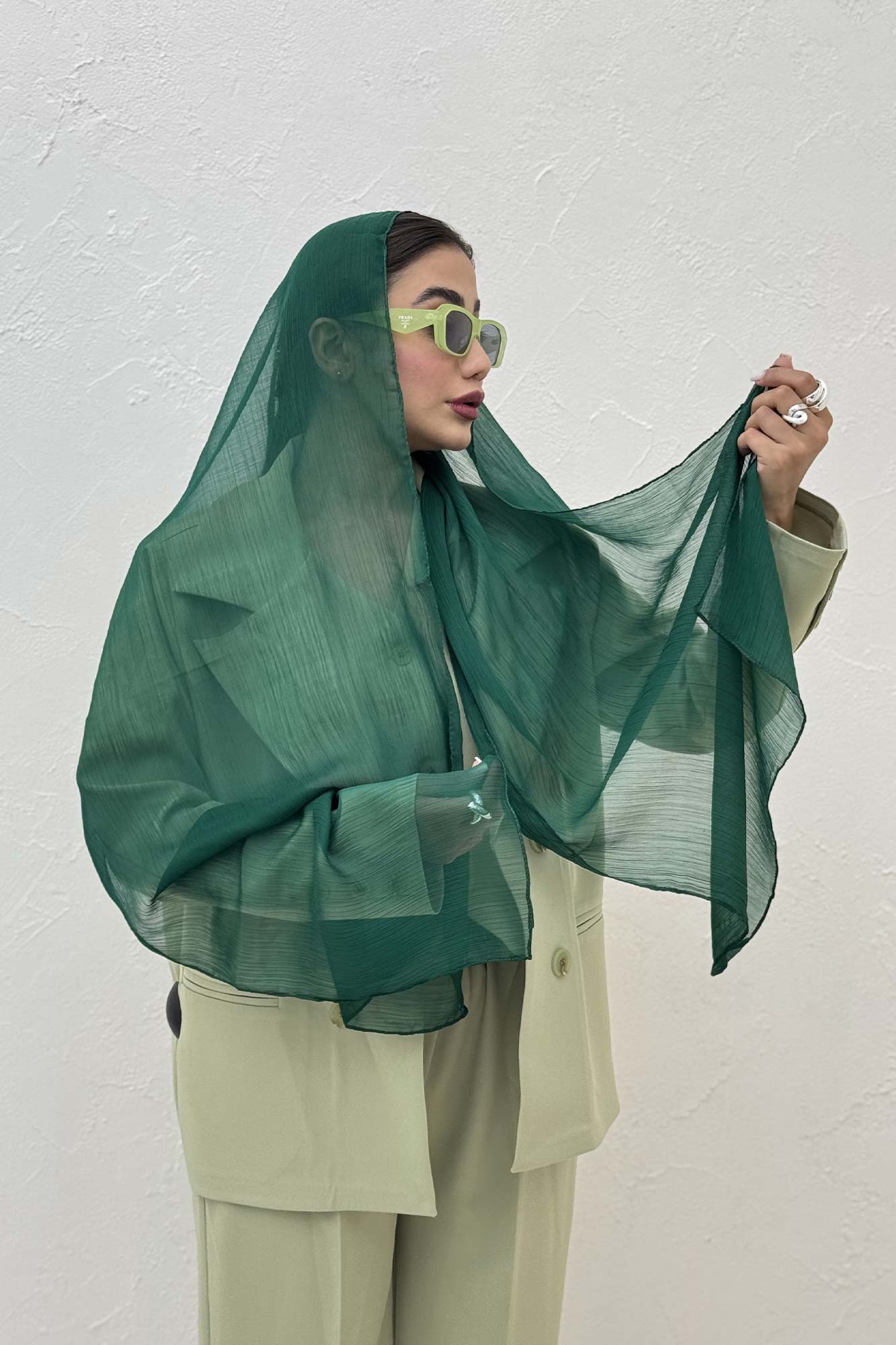 شال ساده حریر