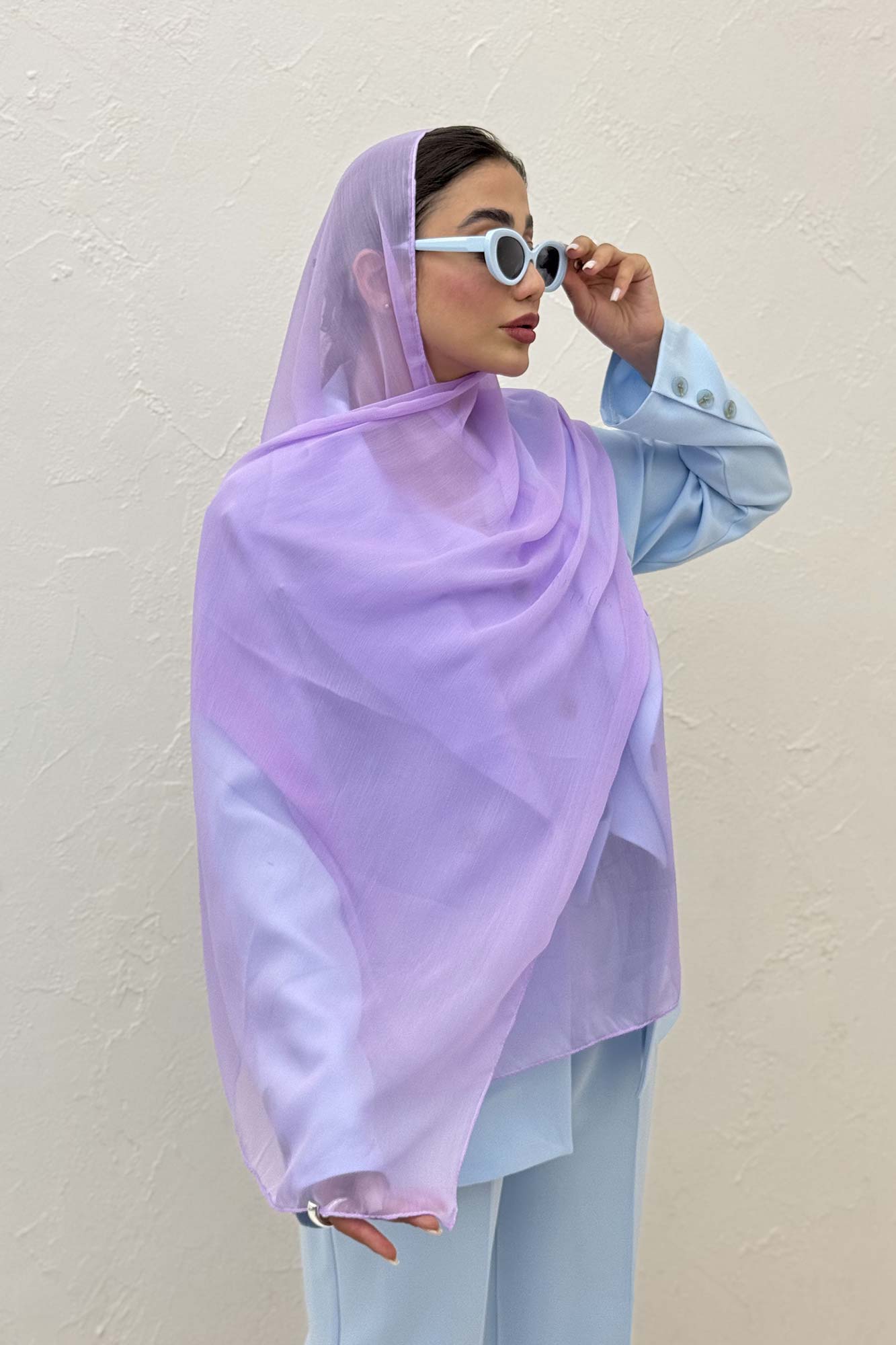 شال ساده حریر