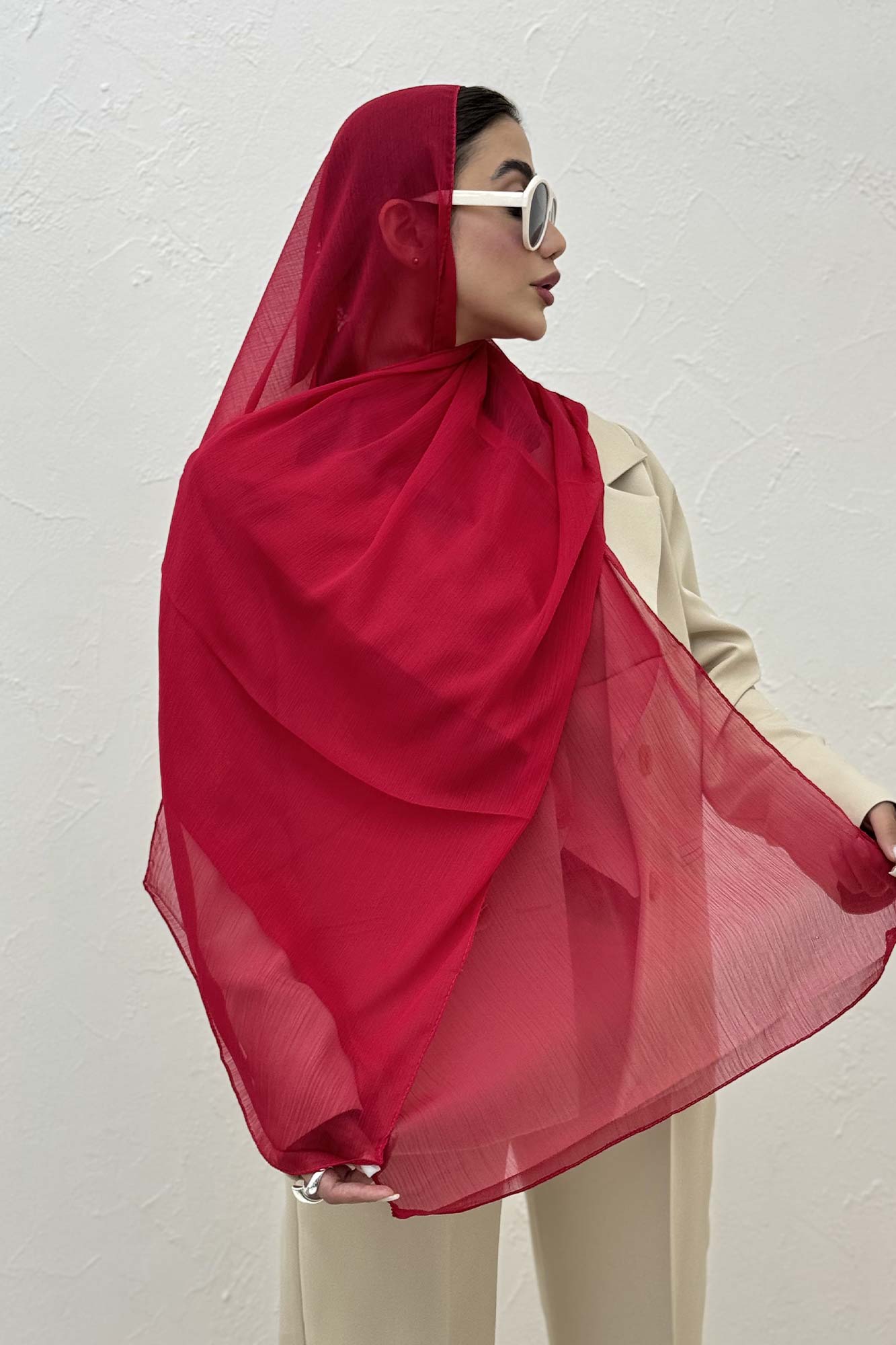 شال ساده حریر