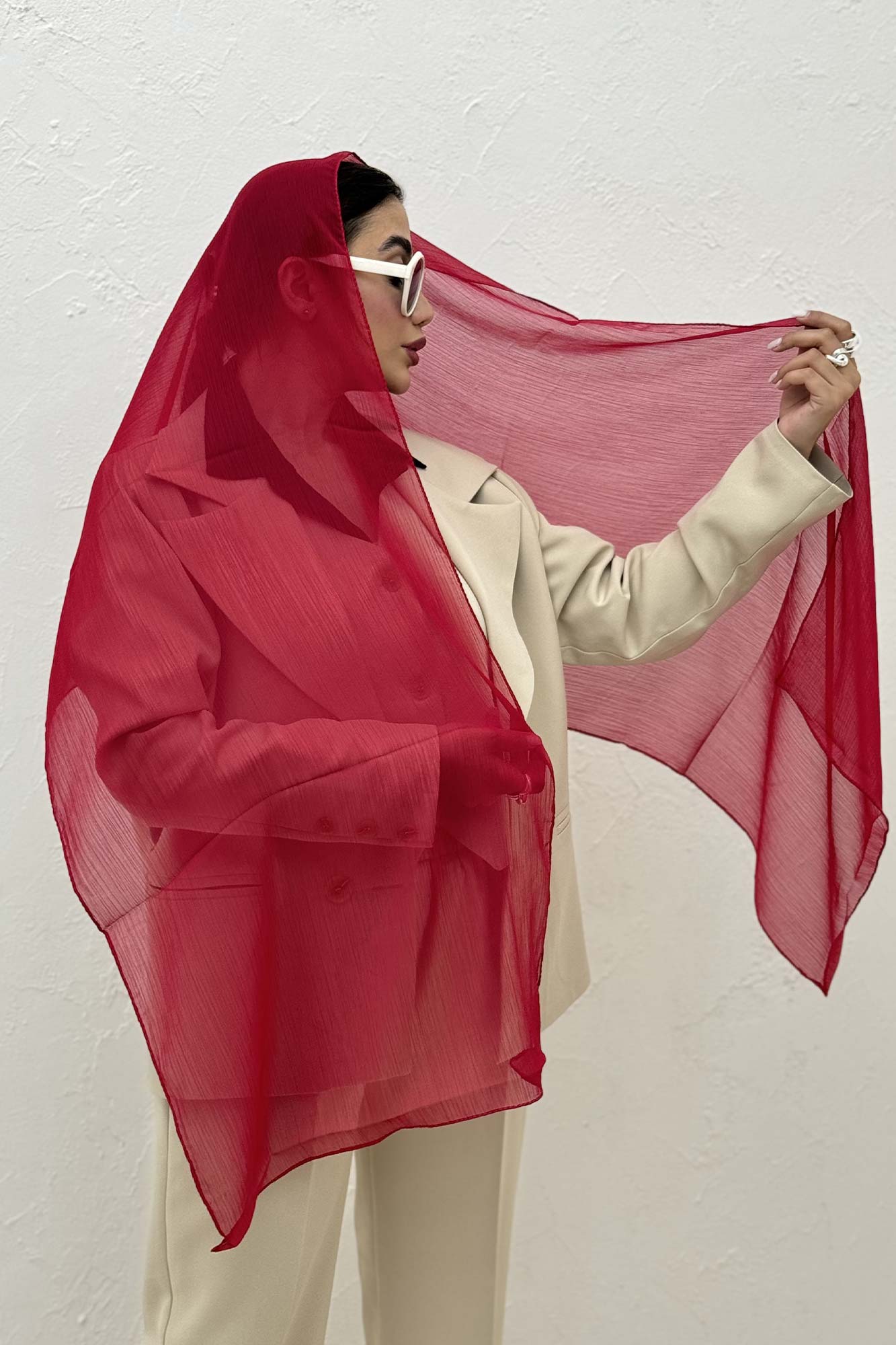 شال ساده حریر