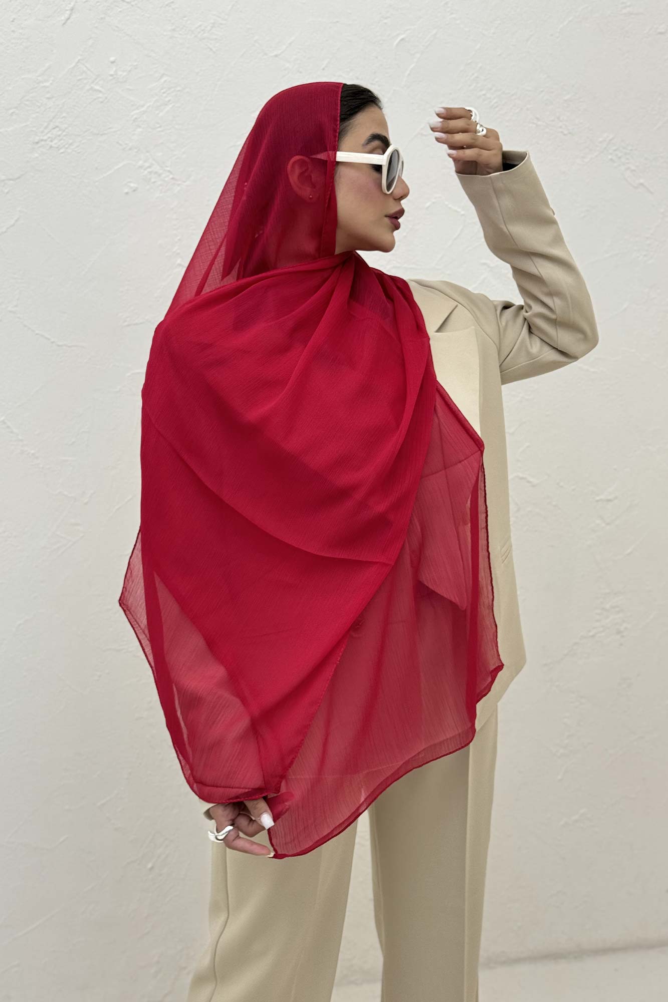 شال ساده حریر