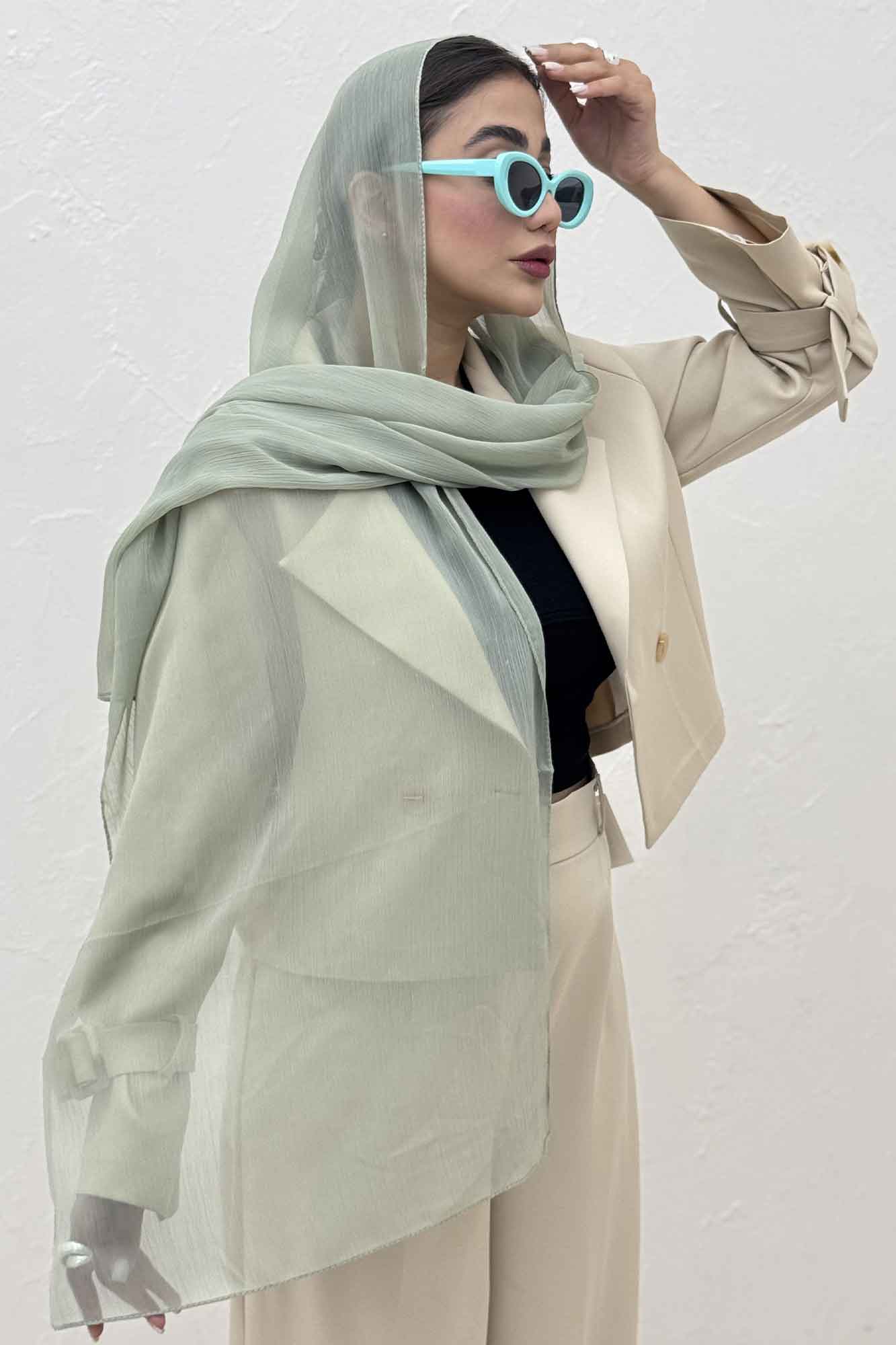 شال ساده حریر