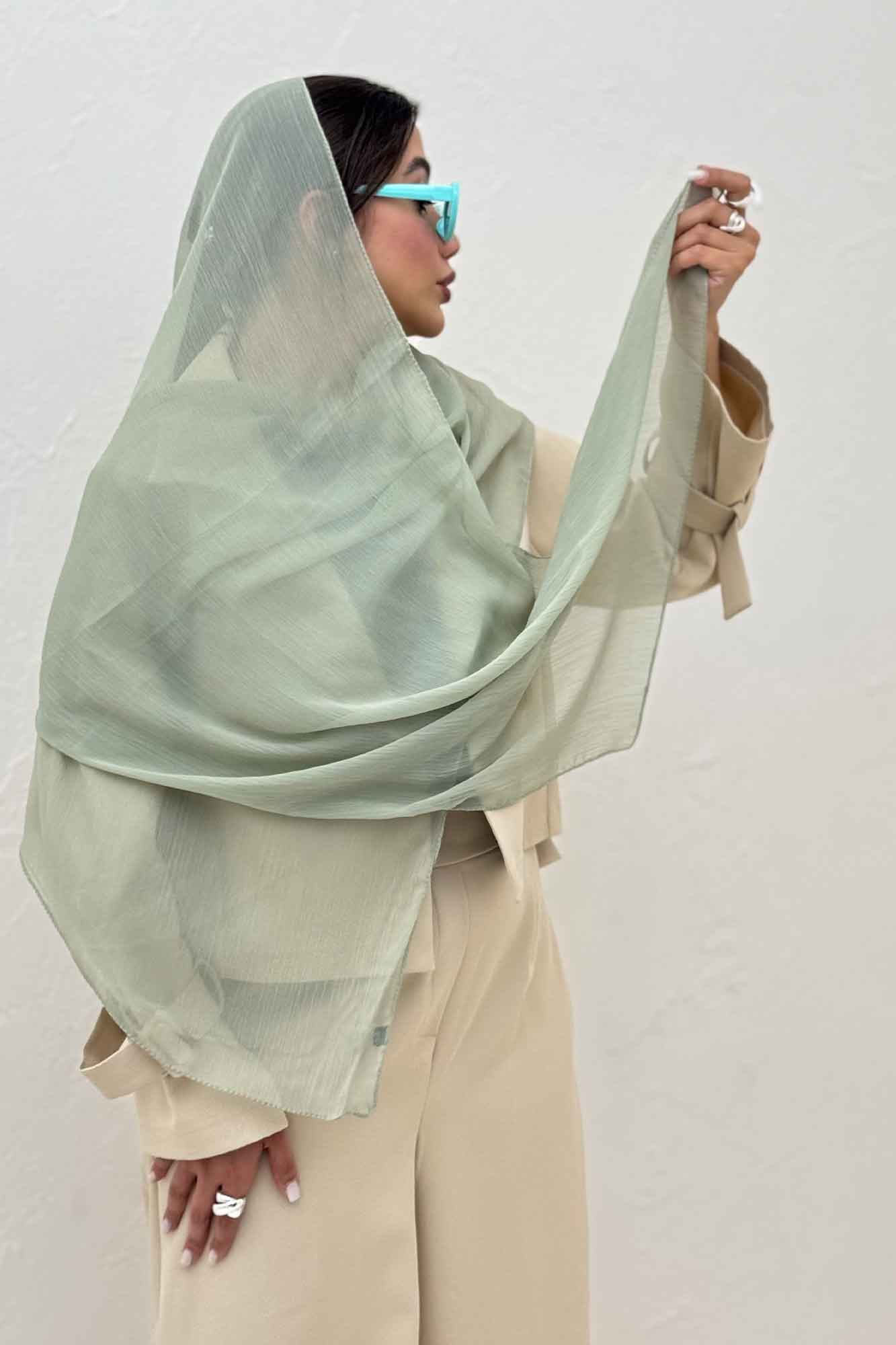 شال ساده حریر