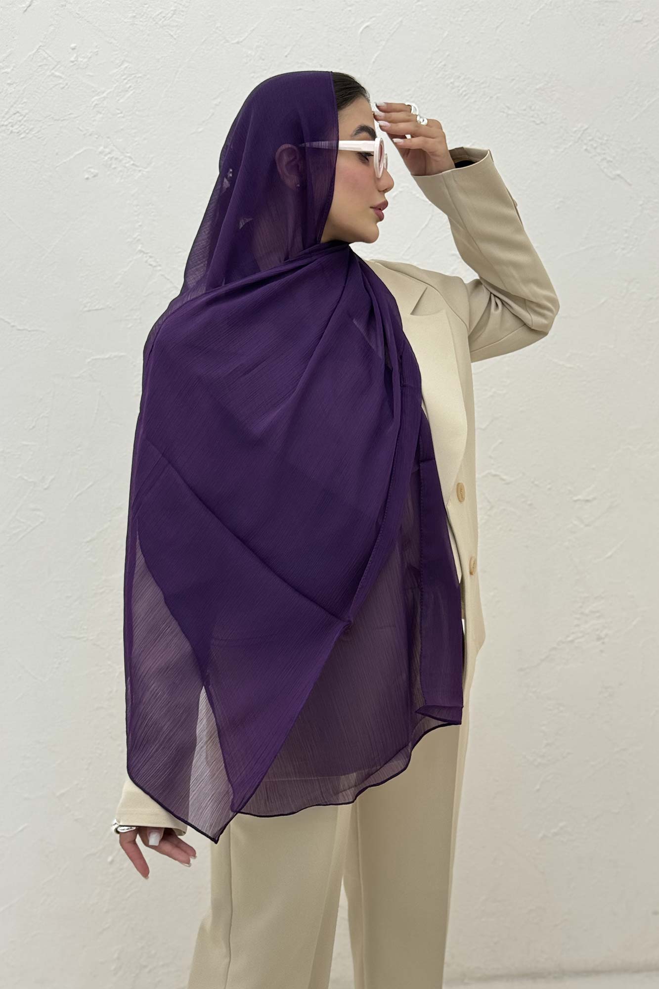 شال ساده حریر