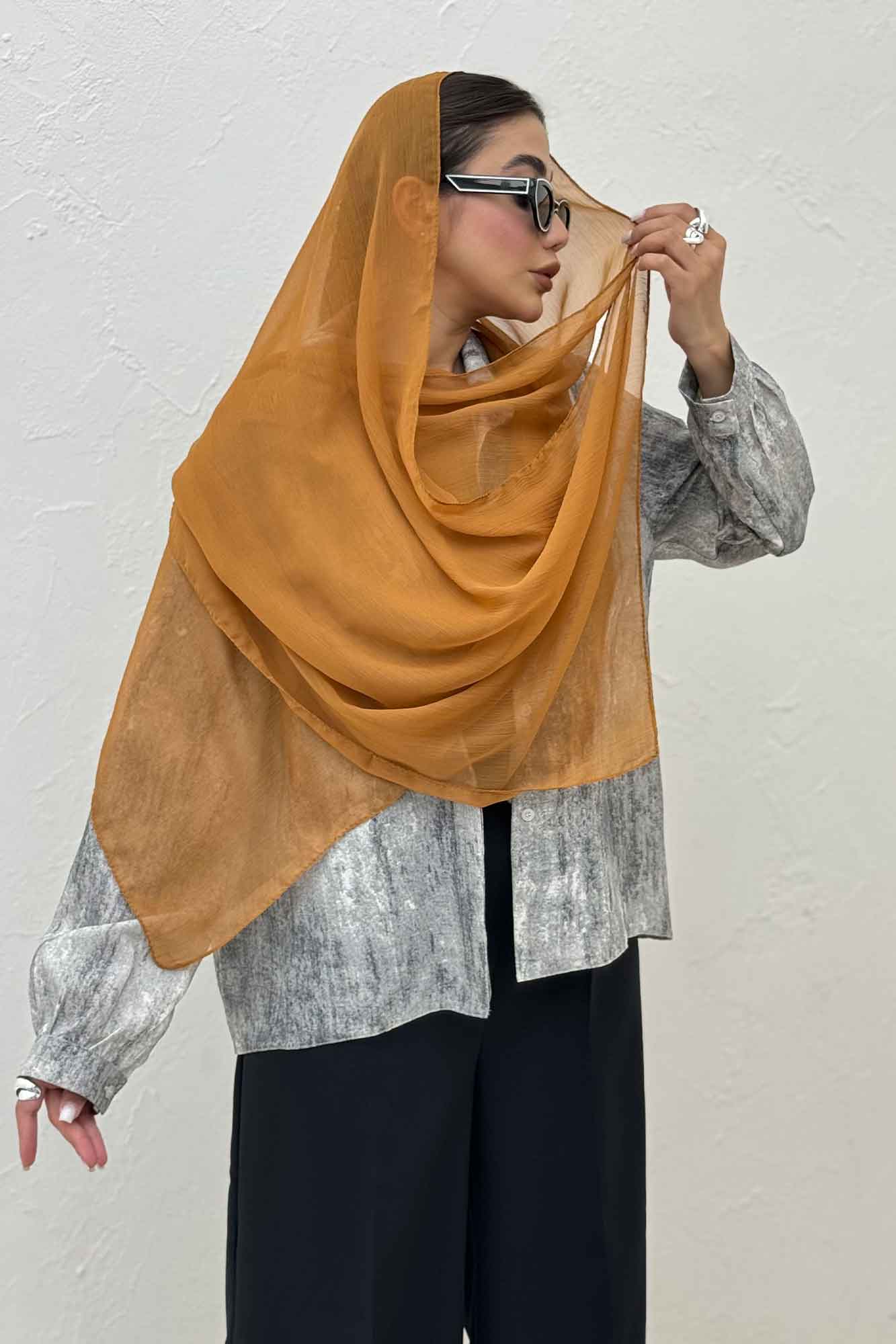 شال ساده حریر