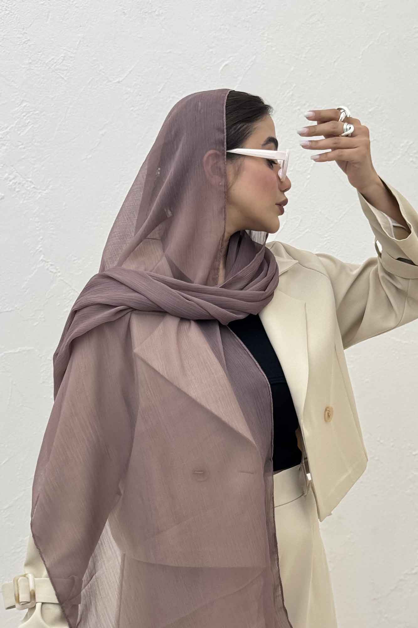 شال ساده حریر