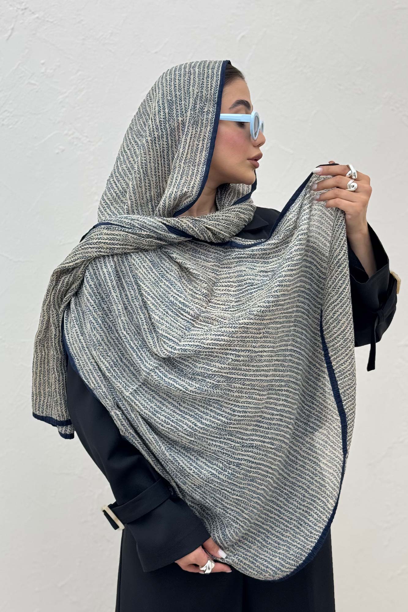 شال نخی طرح گندمی