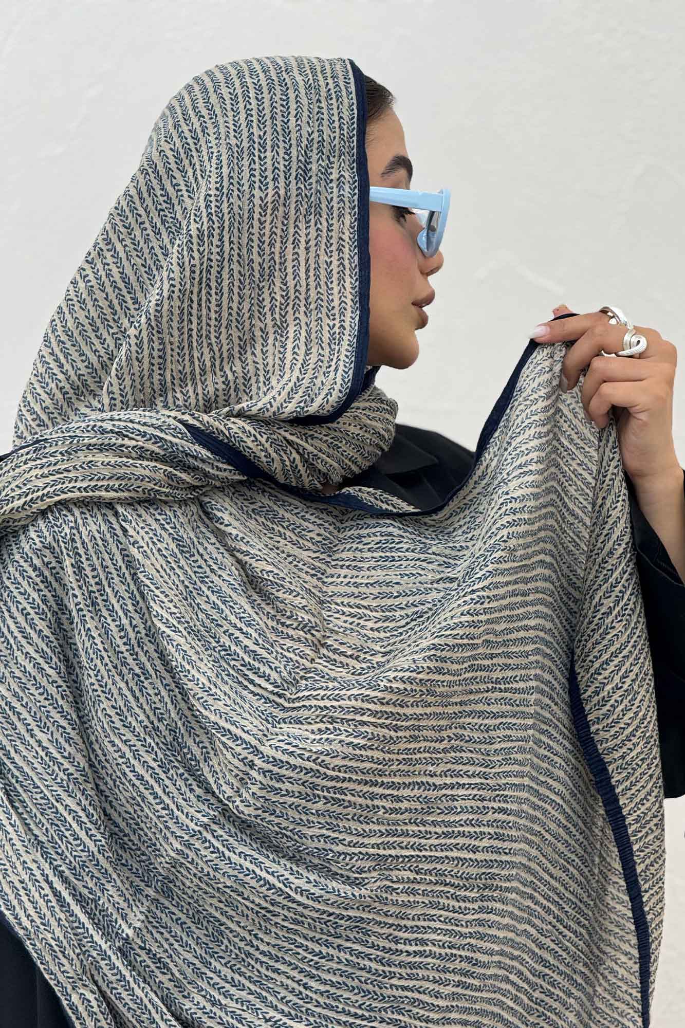 شال نخی طرح گندمی