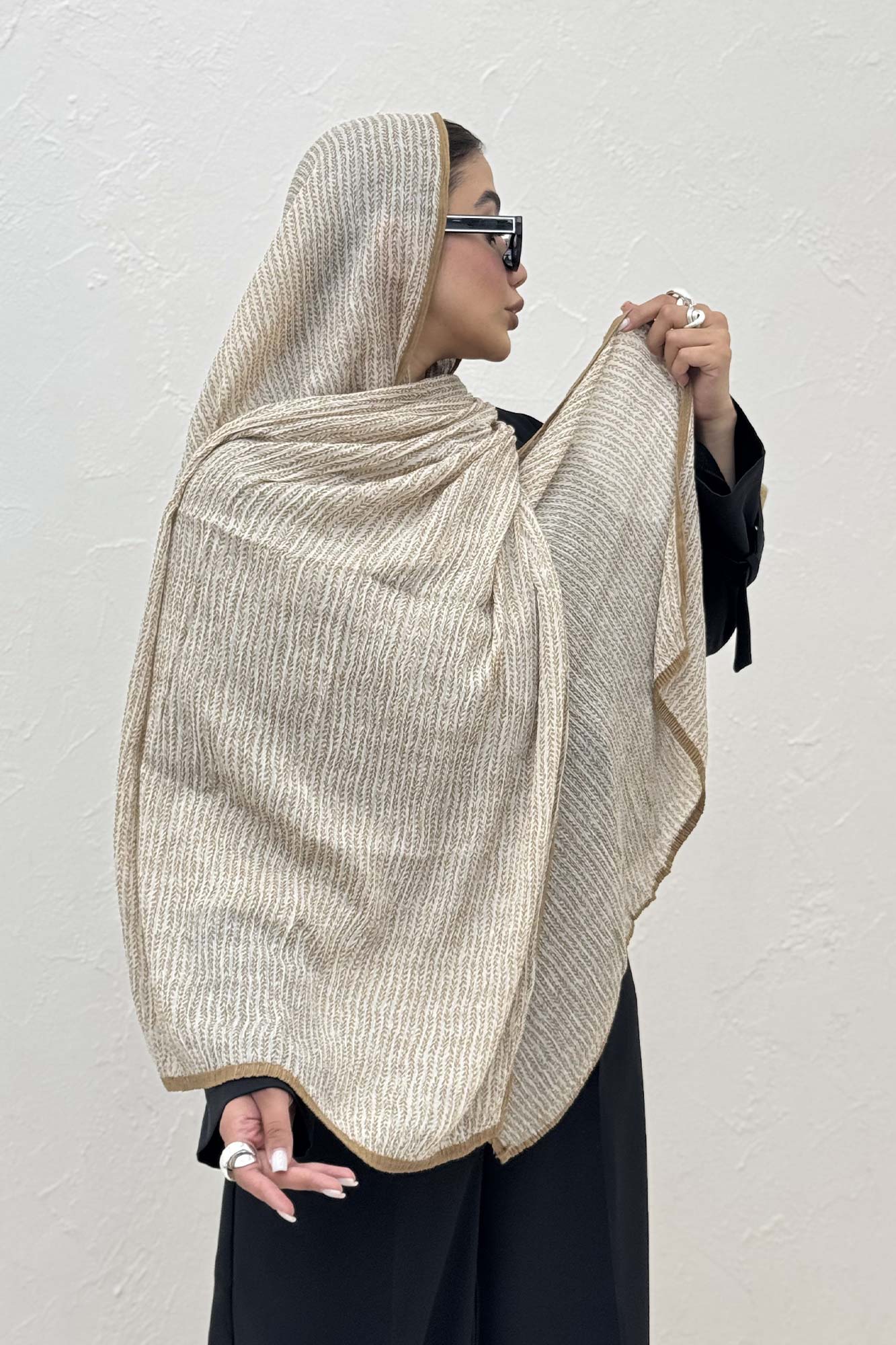 شال نخی طرح گندمی