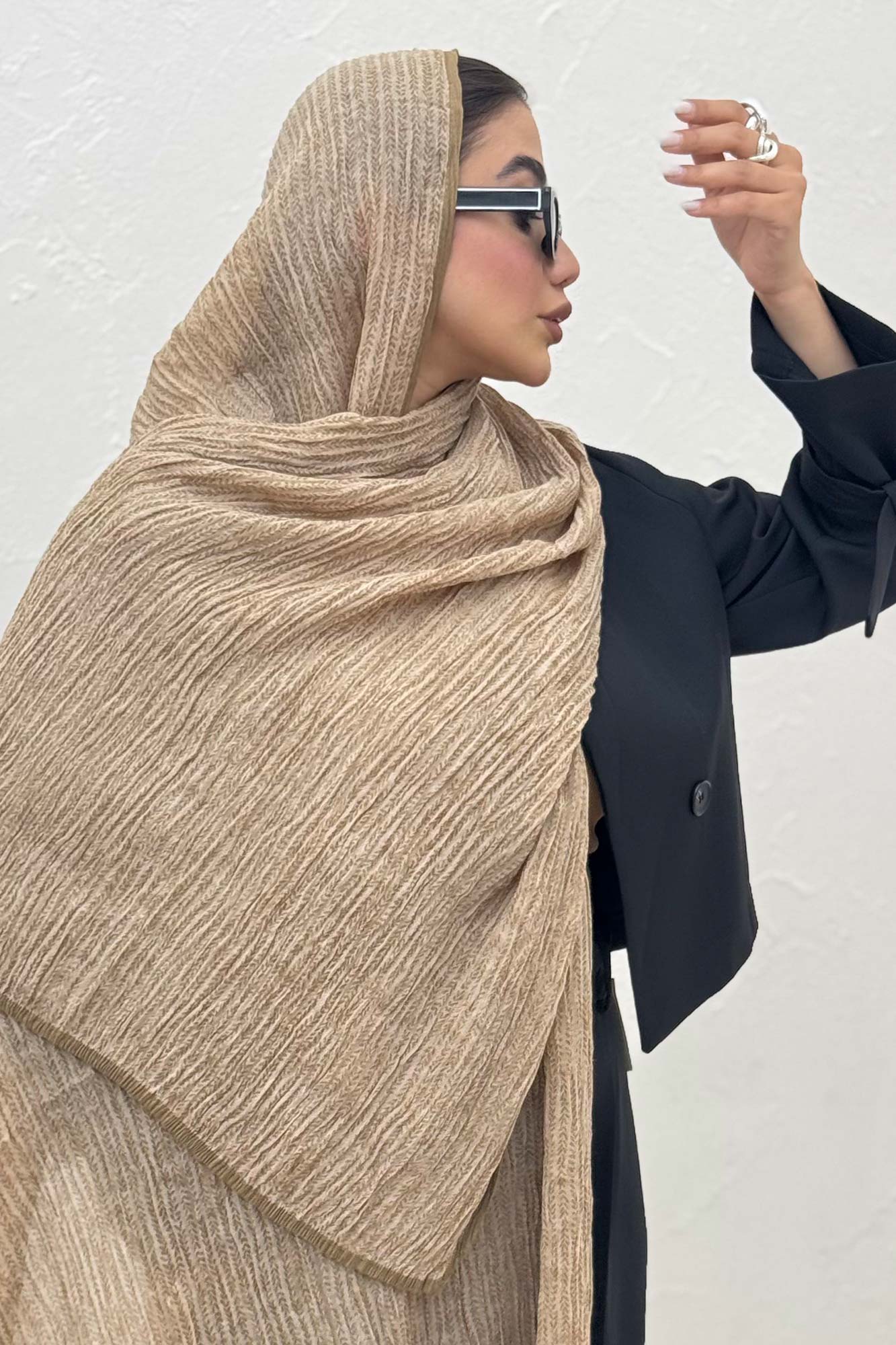 شال نخی طرح گندمی