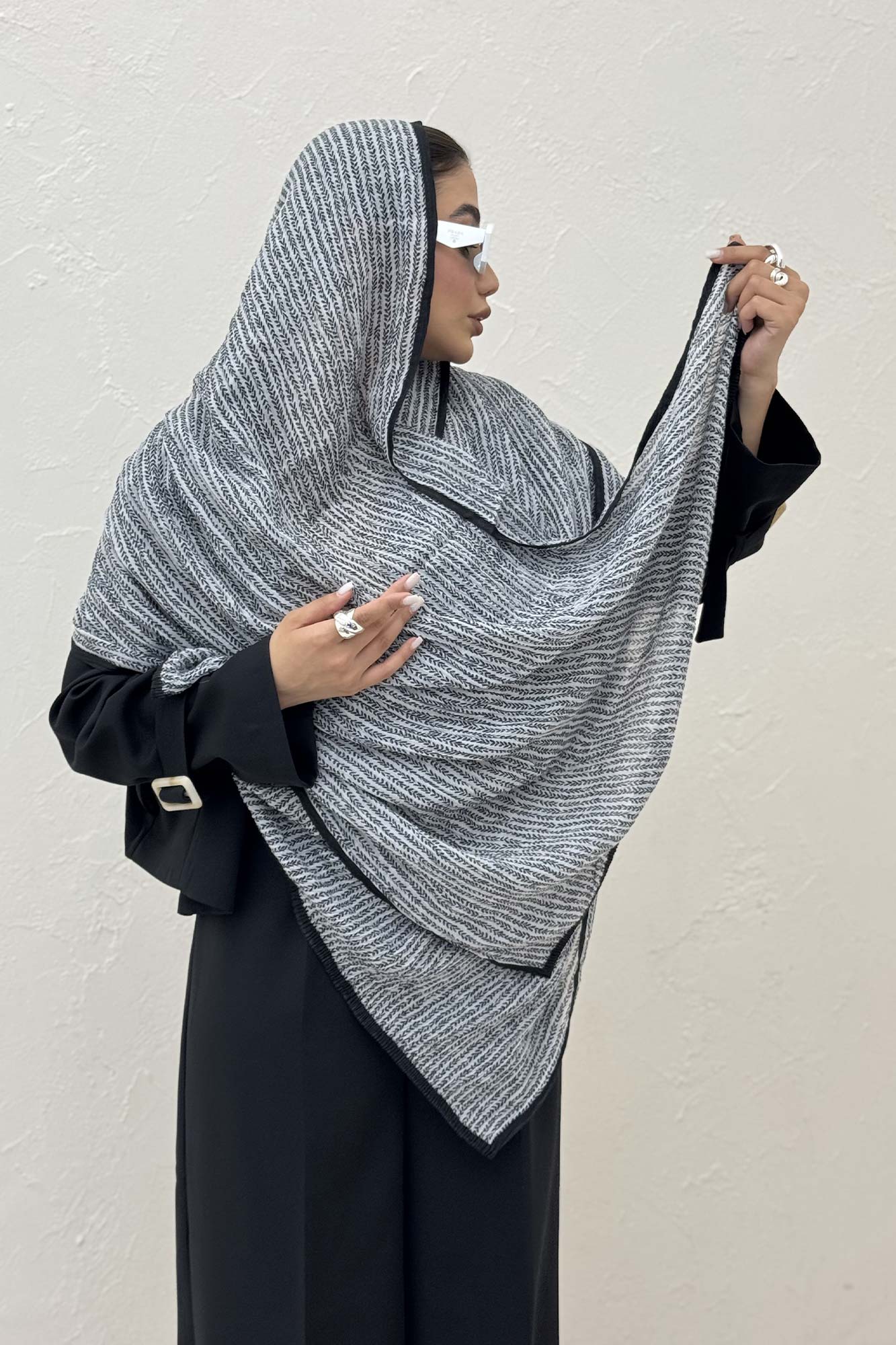 شال نخی طرح گندمی