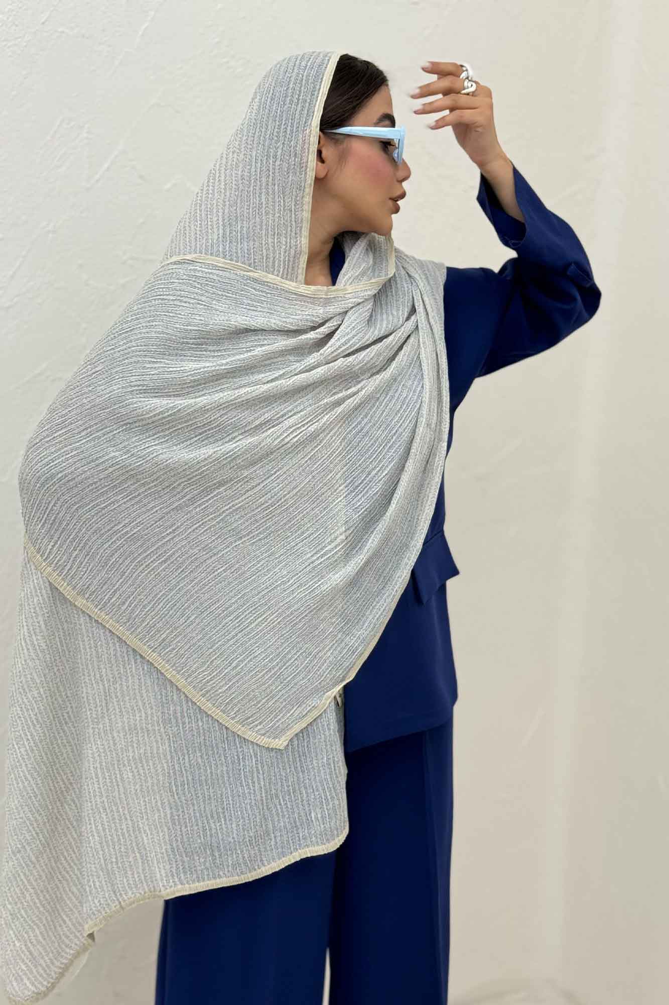 شال نخی طرح گندمی