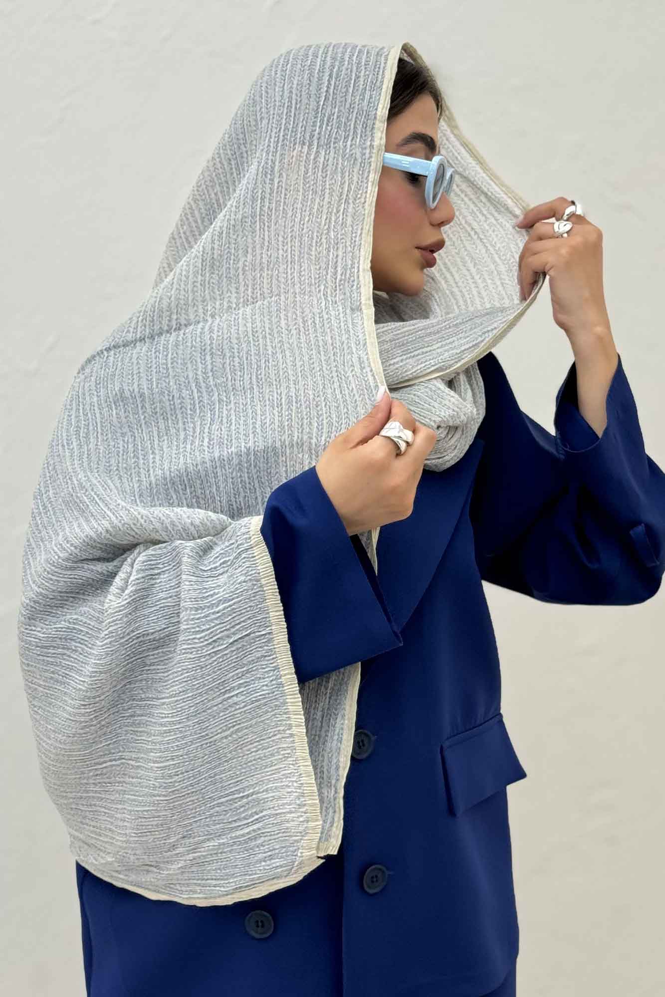 شال نخی طرح گندمی