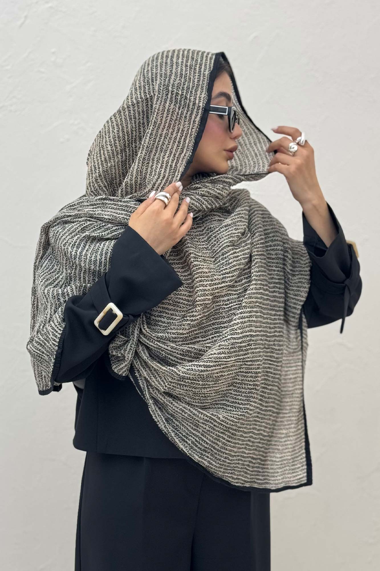 شال نخی طرح گندمی