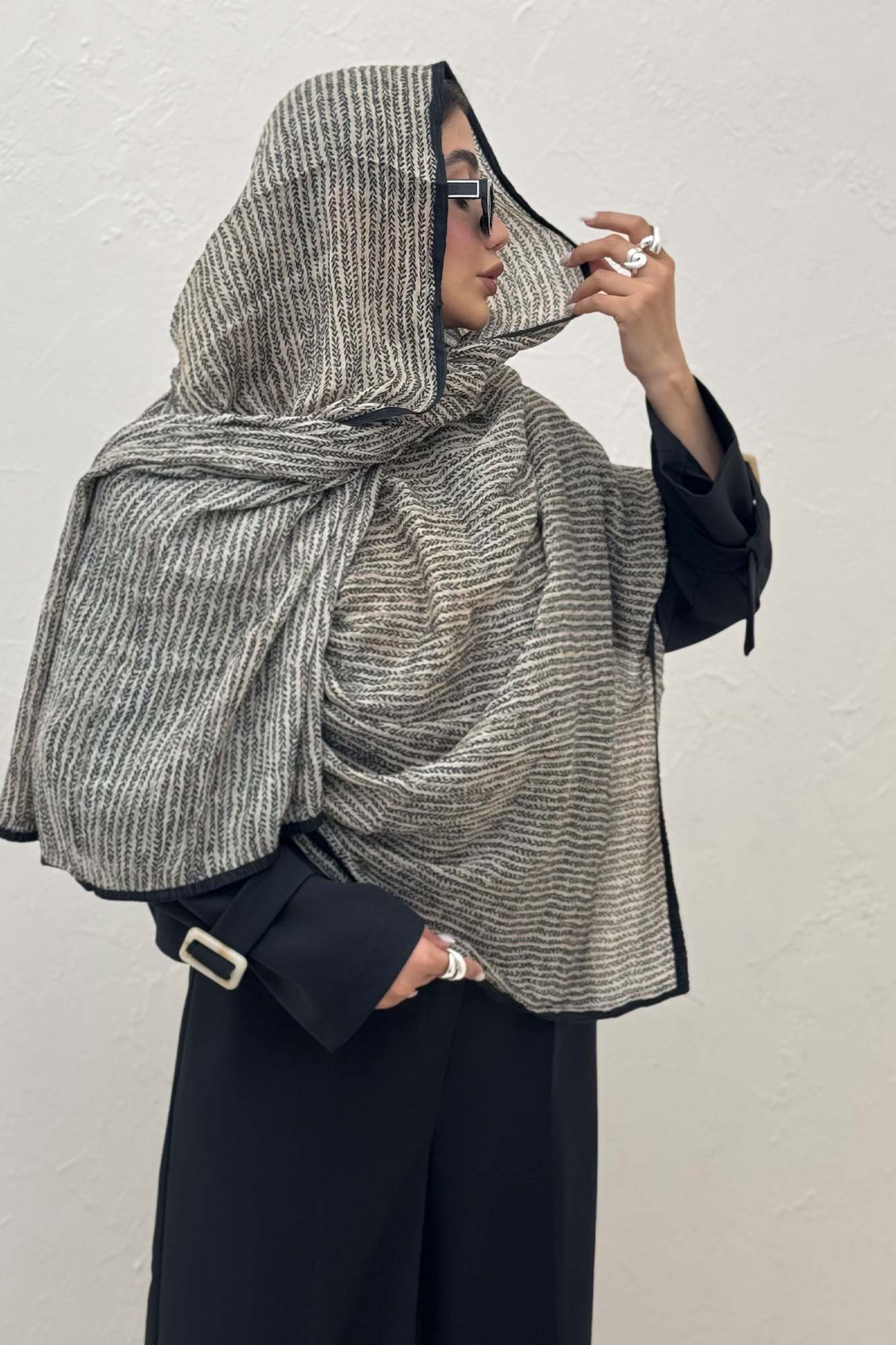 شال نخی طرح گندمی