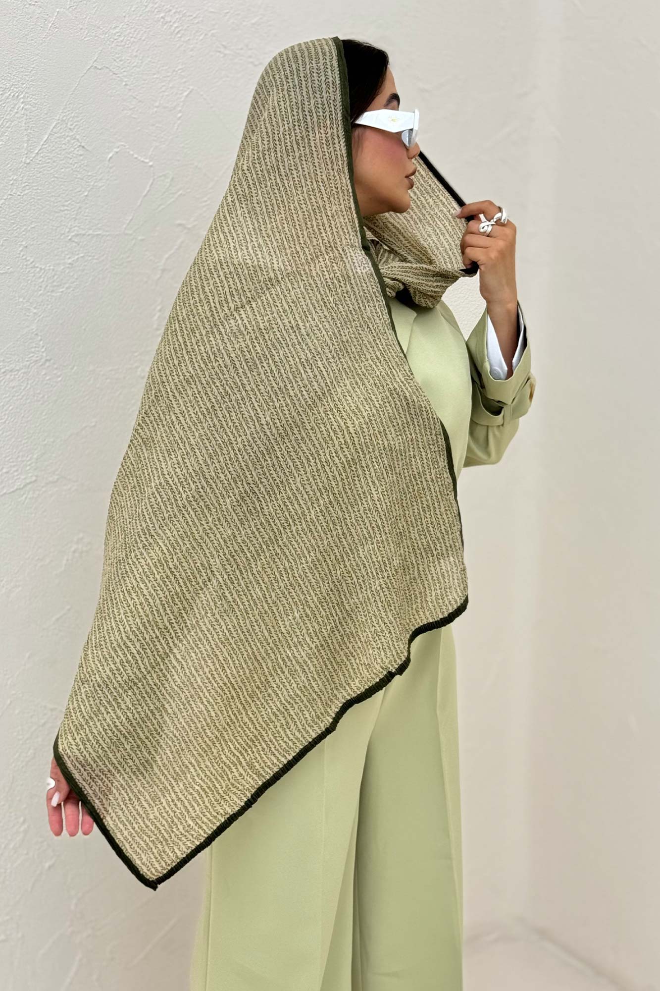 شال نخی طرح گندمی