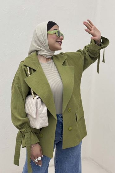 مانتو آستین بند دار ماگنولیا