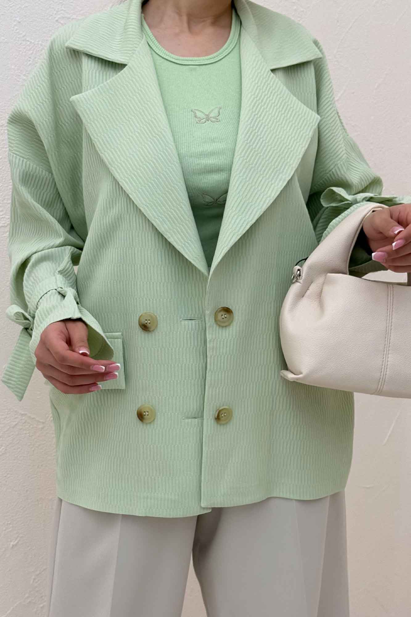 مانتو آستین بند دار ماگنولیا