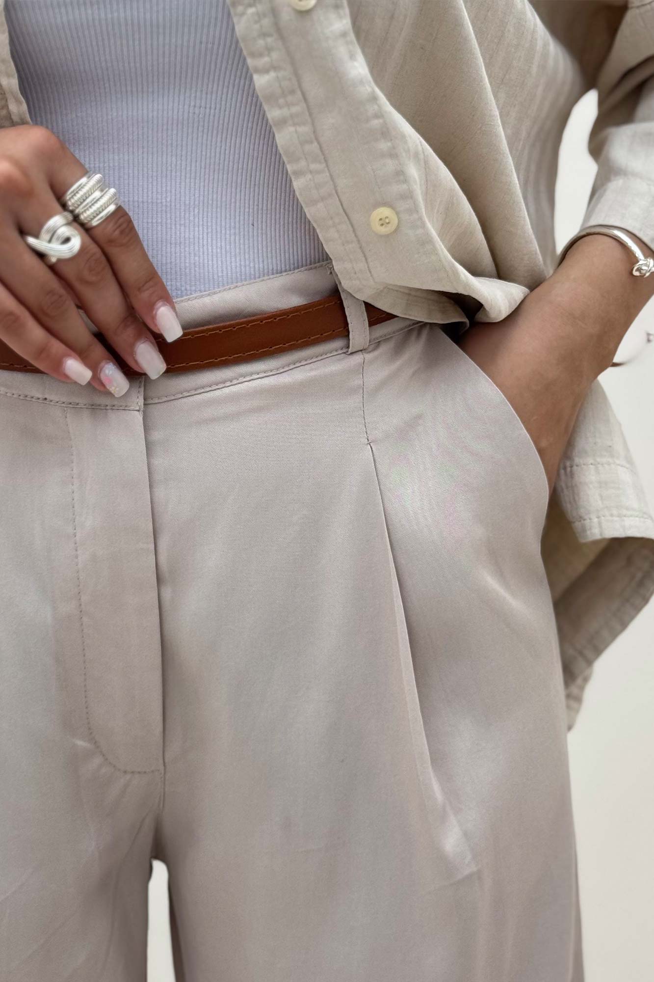 شلوار بگ سیلک L