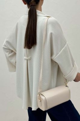 شومیز لینن کنفی آستین پاکتی 