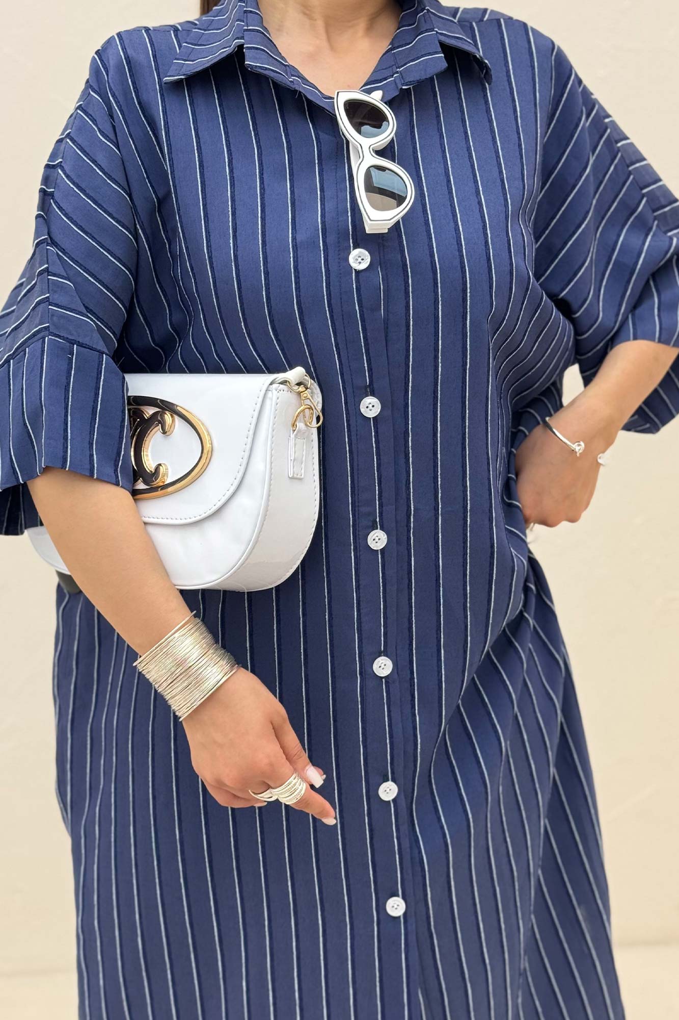 مانتو بلند جلو دکمه پری ژاکارد