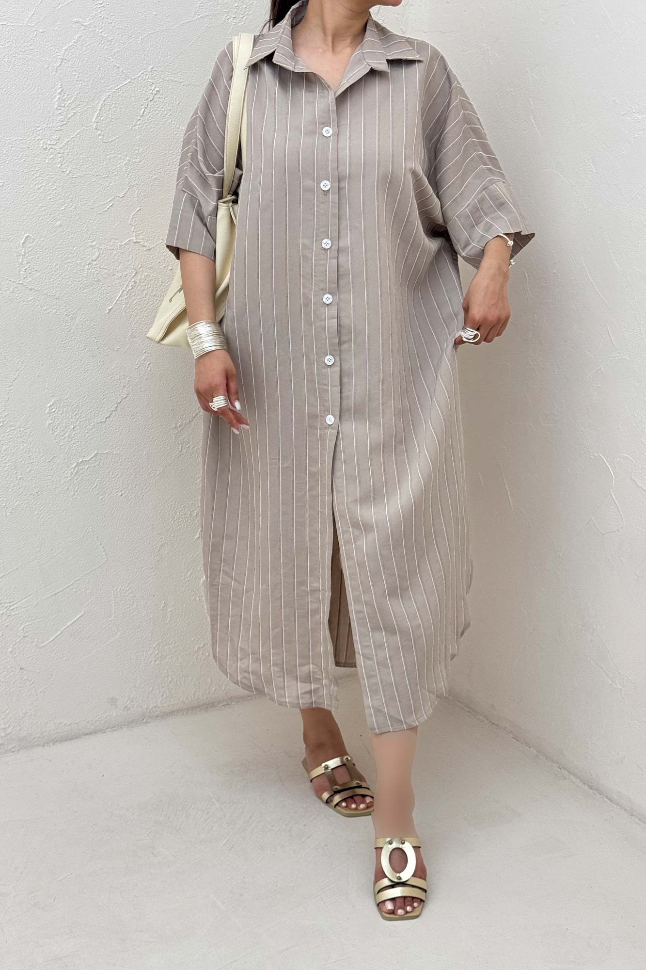 مانتو بلند جلو دکمه پری ژاکارد