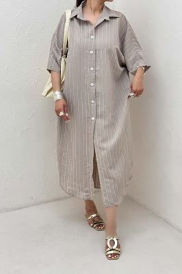 مانتو بلند جلو دکمه پری ژاکارد