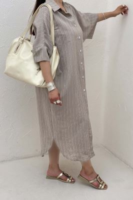 مانتو بلند جلو دکمه پری ژاکارد