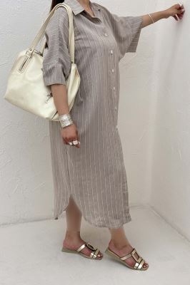 مانتو بلند جلو دکمه پری ژاکارد