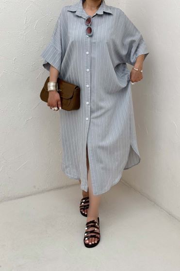 مانتو بلند جلو دکمه پری ژاکارد