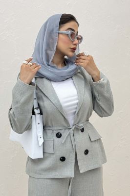 ست کت و شلوار یقه انگلیسی کریستال 