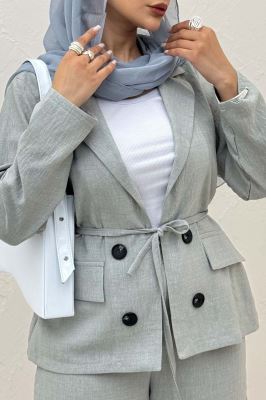 ست کت و شلوار یقه انگلیسی کریستال 