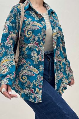 شومیز نخی طرح بته جقه