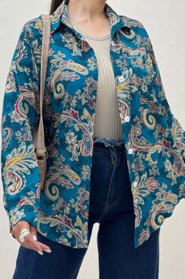 شومیز نخی طرح بته جقه