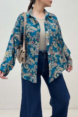 شومیز نخی طرح بته جقه