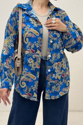 شومیز نخی طرح بته جقه