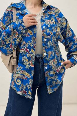 شومیز نخی طرح بته جقه