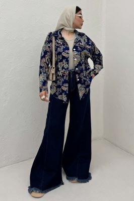 شومیز نخی طرح بته جقه