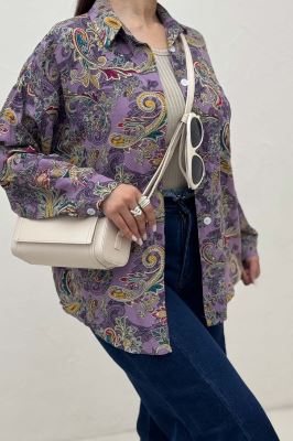 شومیز نخی طرح بته جقه