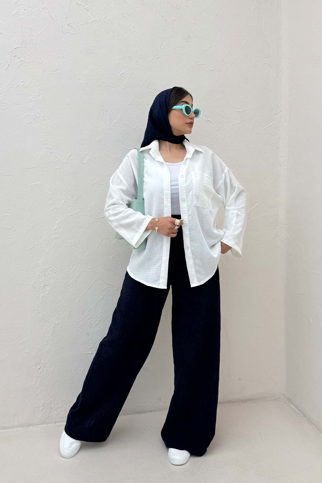 شومیز مانتویی لینن زارا پاگن دار