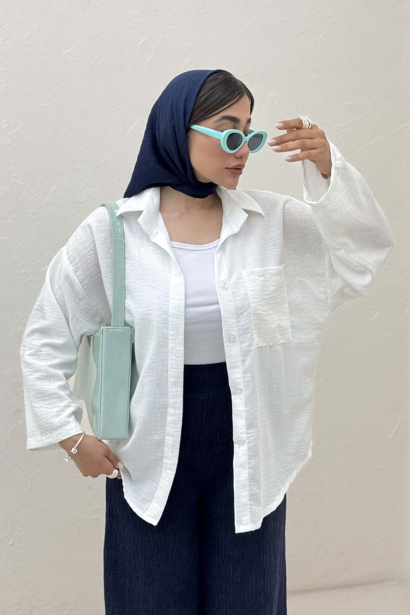 شومیز مانتویی لینن زارا پاگن دار