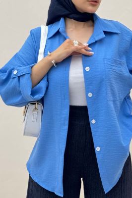 شومیز مانتویی لینن زارا پاگن دار