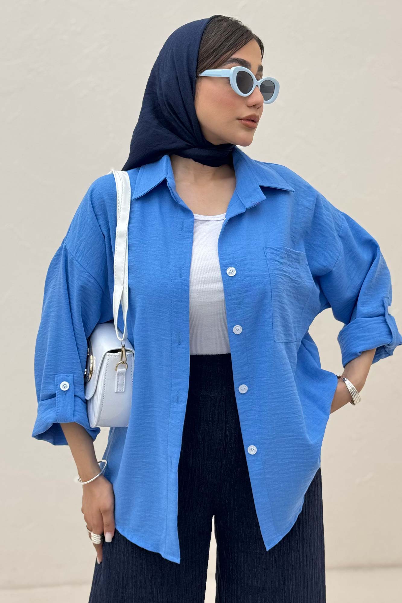 شومیز مانتویی لینن زارا پاگن دار