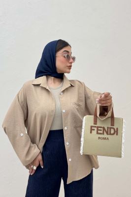 شومیز مانتویی لینن زارا پاگن دار